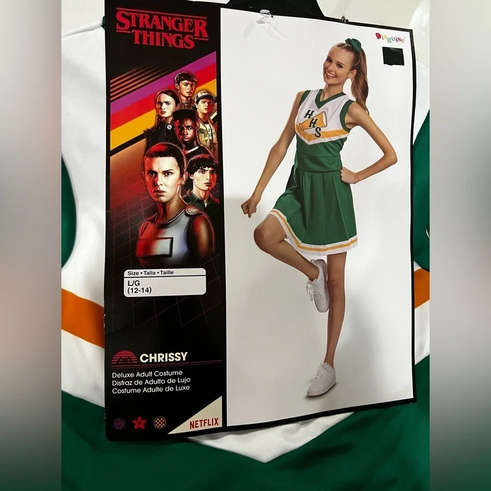 Netflix Stranger Things Green Cheerleader Costume